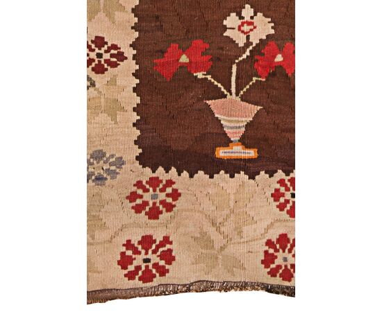 Turkish Kilim Kars, Dated 1947, from Private Collection     