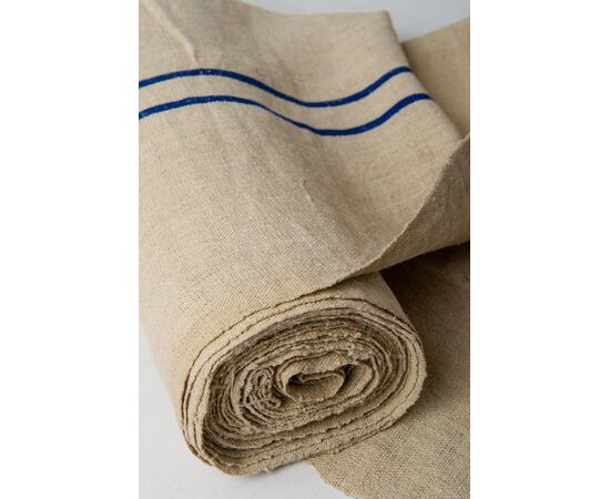 Roll of rustic French canvas fabric for upholstery     