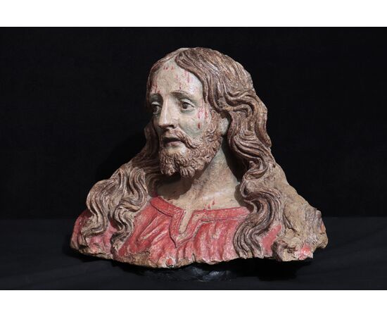 Busto di Cristo in terracotta, Emilia, '500