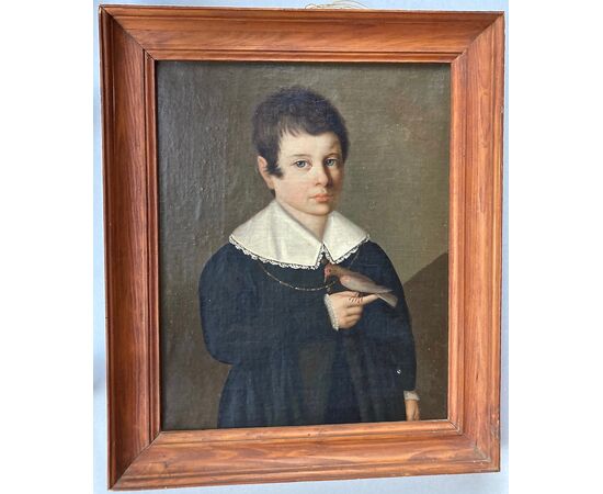 &quot;Portrait of a child with a bird&quot; - &quot;Portrait of a mature woman with a book in her hand&quot;     
