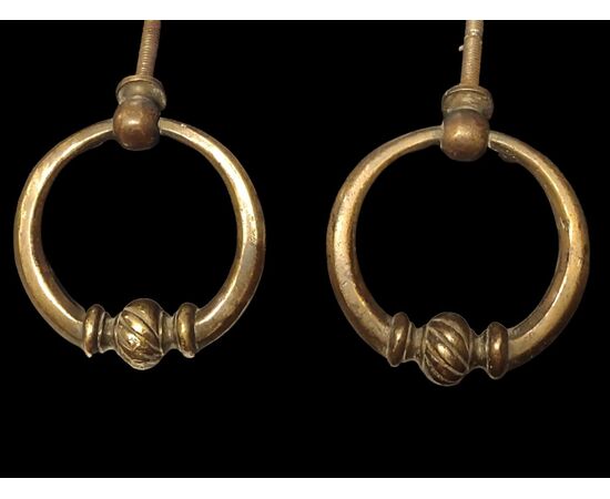 Bella coppia di maniglie in bronzo periodo impero 