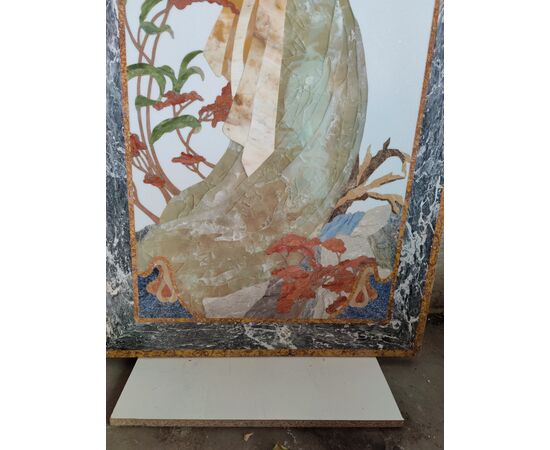Esclusivo piano in marmi policromi - 178 x 76 cm 