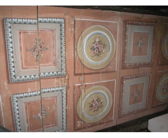  darb123 soffitto ad assi dipinti; epoca '700, mq tot 18 circa  
