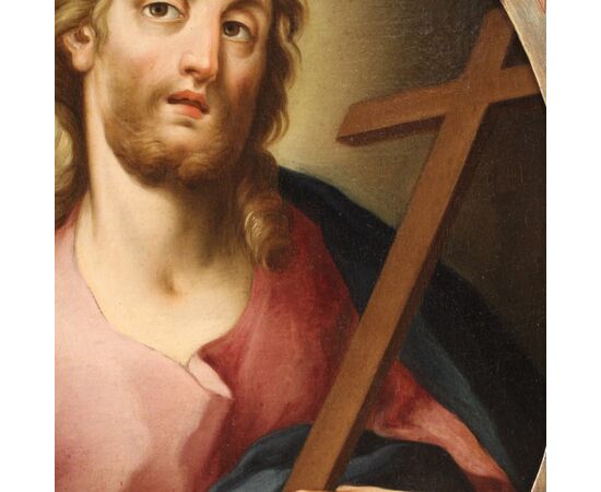 Antico dipinto raffigurante Cristo del XVIII secolo