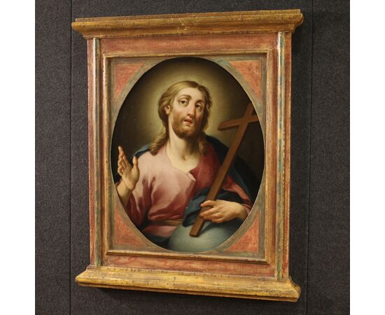 Antique painting depicting Christ from the 18th century