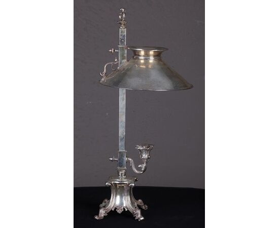 Antica lampada inglese del 1800 da scrittoio in Sheffield