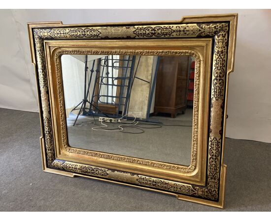 Antica Specchiera boulle Napoleone III 1880 . cm 122 x 101 Superba Antiquariato cornice specchio !!!