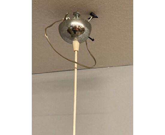 Lampadario anni 70  maxi lampadina, In vetro  vintage modernariato Cm 50 + filo   