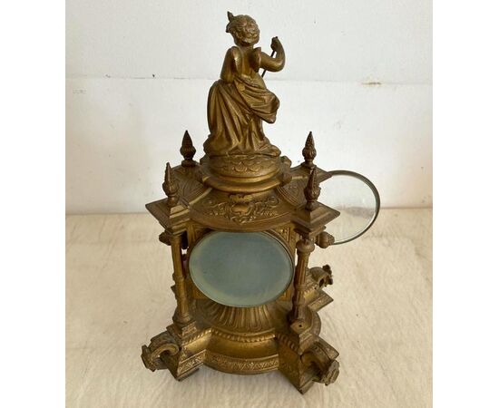 Antico orologio da tavolo bronzo dorato