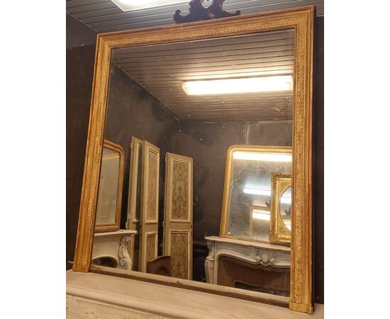  specc439 - specchiera in legno dorato, epoca '800, misura cm L 116 x H 130 