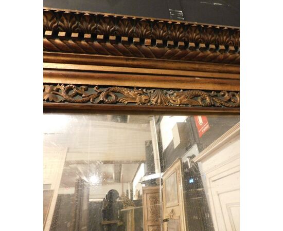  specc441 - specchiera in legno, epoca '800, misura cm L 110 x H 125 