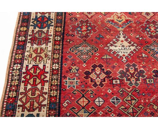 Antique KAZAK Caucasian rug signed and dated     
