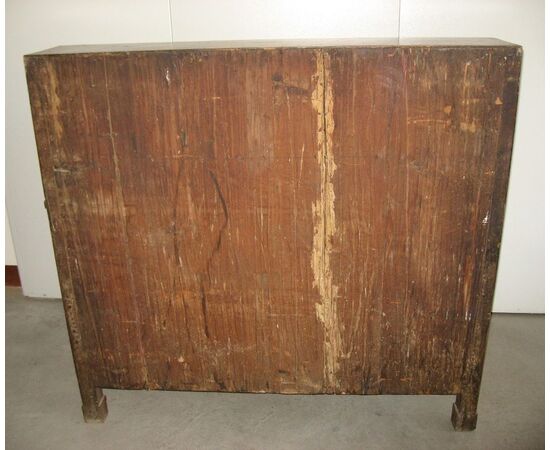 Antique dresser, Awning, solid walnut. Period early 1800