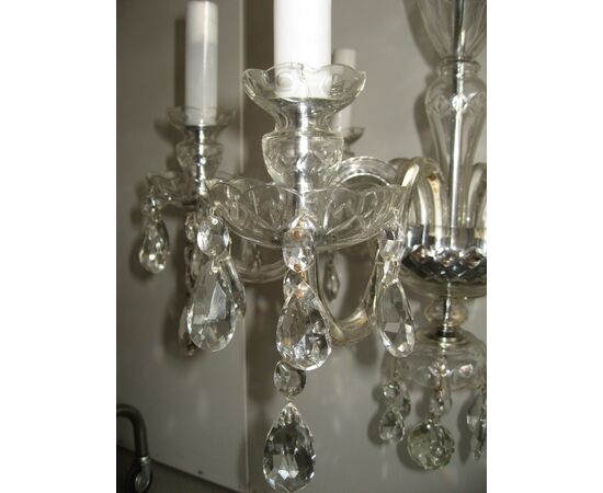 Vintage Bohemian crystal chandelier     