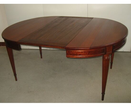 Antique solid mahogany table. Early 20th century     
