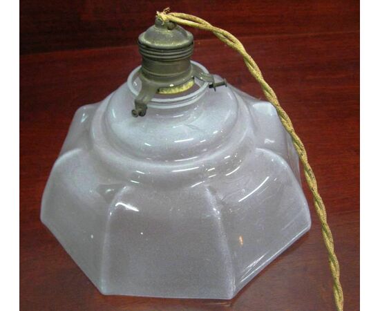 Vintage glass &quot;handkerchief&quot; pendant lamp     