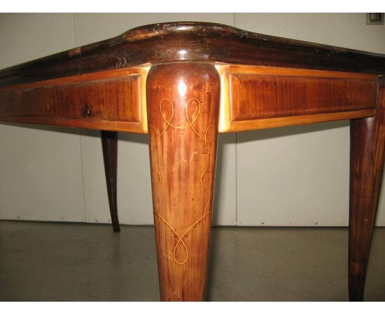 Fixed rectangular table from the 1960s. Italian modernity     