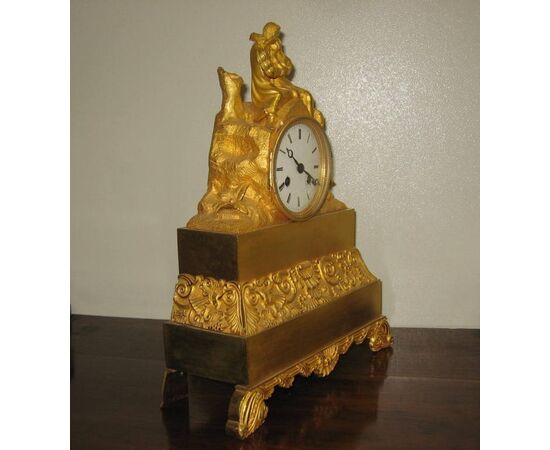 Antique mercury gilded bronze clock     