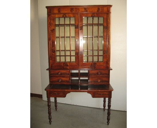 Antique writing desk / bookcase. Period mid-1800s.     
