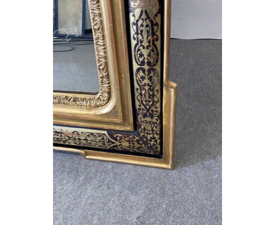 Antica Specchiera boulle Napoleone III 1880 . cm 122 x 101 Superba Antiquariato cornice specchio !!!