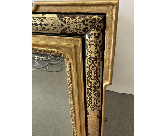 Antique Napoleon III boulle mirror 1880. 122 x 101 cm Superb Antique mirror frame !!!     