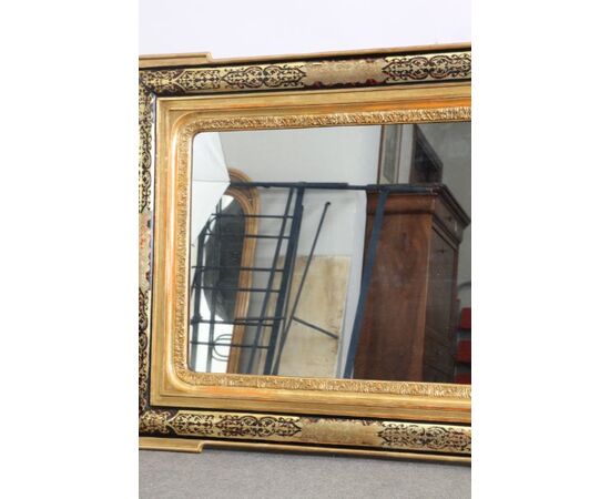 Antique Napoleon III boulle mirror 1880. 122 x 101 cm Superb Antique mirror frame !!!     