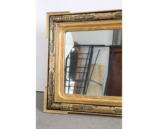 Antique Napoleon III boulle mirror 1880. 122 x 101 cm Superb Antique mirror frame !!!     