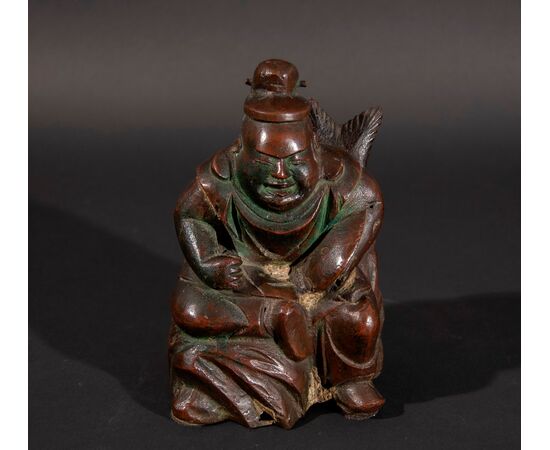 Japanese sculptor, Fishmonger, Bronze.     