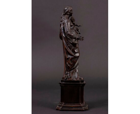 German sculptor, Madonna with Child, bronze     