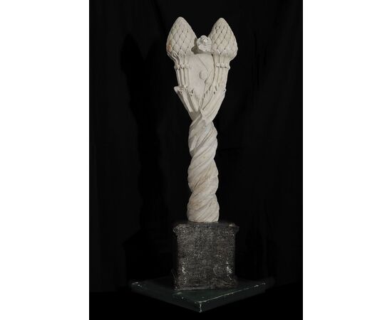 Marble sculpture with double artichoke, Rome, Renaissance period.     