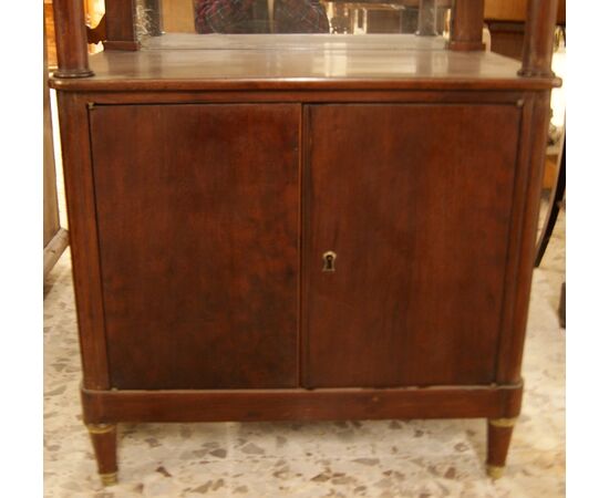 Antique French sideboard from the 1800s Empire style in mahogany feather     