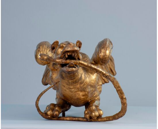 Rome, Late 18th century, Oriental vase holder with golden dragon (probably Borghese)     