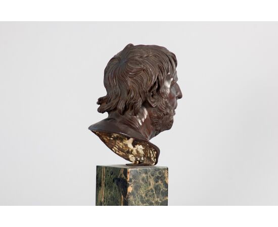 Manifattura Chiurazzi, Napoli, XX secolo, Seneca, bronzo con “patina moderna”