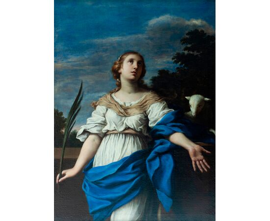 Lorenzo Greuter, Sant'Agnese, olio su tela, cm 156 x 120