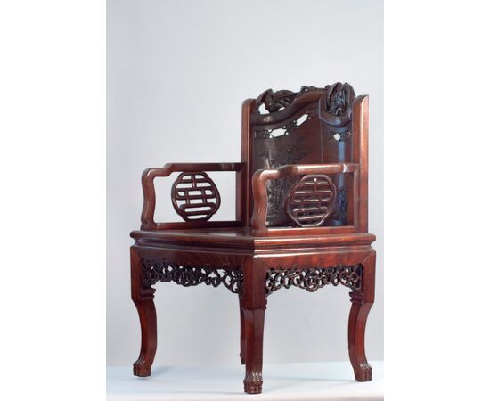 Coppia di poltrone cinesi, XIX secolo