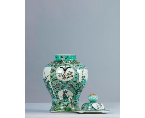Cina (Periodo Quing, XX Secolo), Vaso con fiori e uccelli