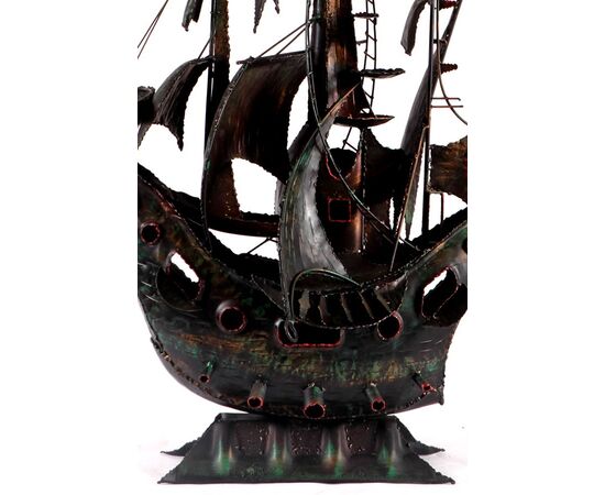 Metal sailing ship     