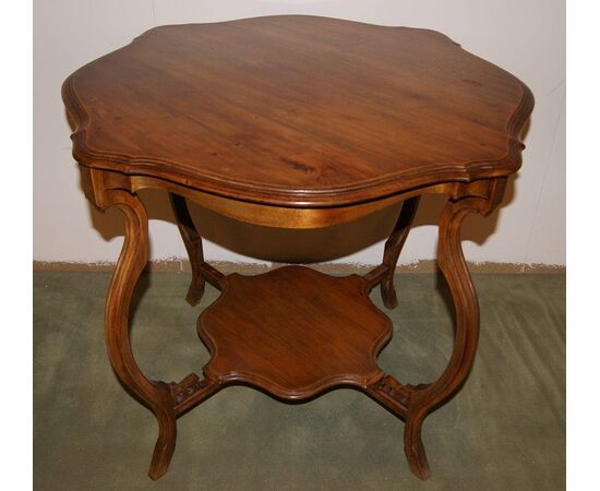 Antico tavolino inglese del 1900 stile vittoriano in mogano