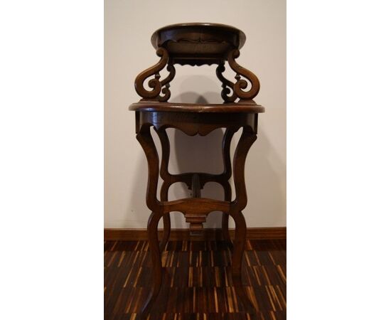 Antique French 2-tier coffee table in French oak from the 1800s     