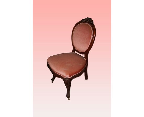 Group of 8 Louis Philippe style chairs in mahogany from the 1800s     