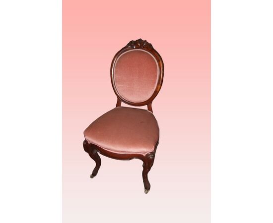 Group of 8 Louis Philippe style chairs in mahogany from the 1800s     