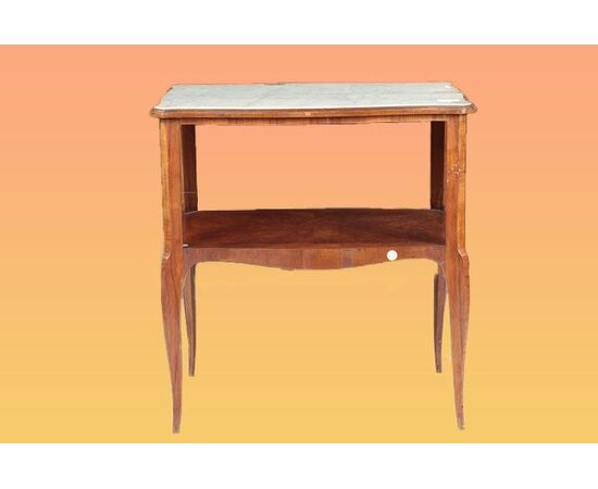 Antico tavolino a due piani francese del 1800 stile Transizione