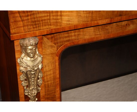 Vetrina 2 porte vittoriana del 1800 in legno di noce