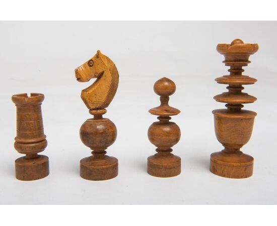 Antichi scacchi in legno inglesi - O/5933 -