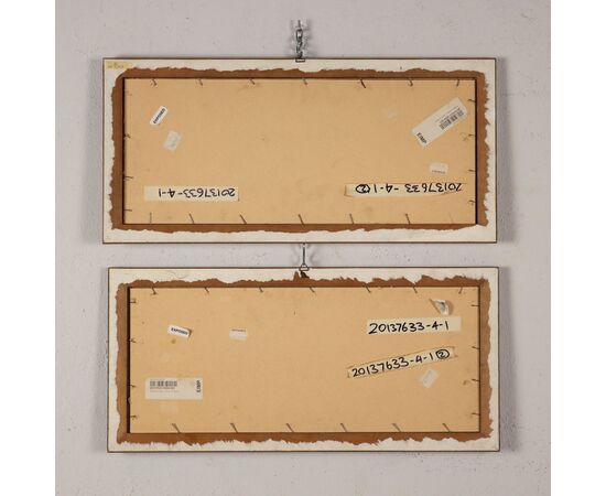 Disegno Jean Cocteau '900 "Tre volti otto foglie" Gouache su carta