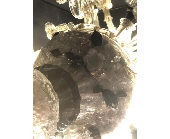 Lampadario vetro di Murano a cesto