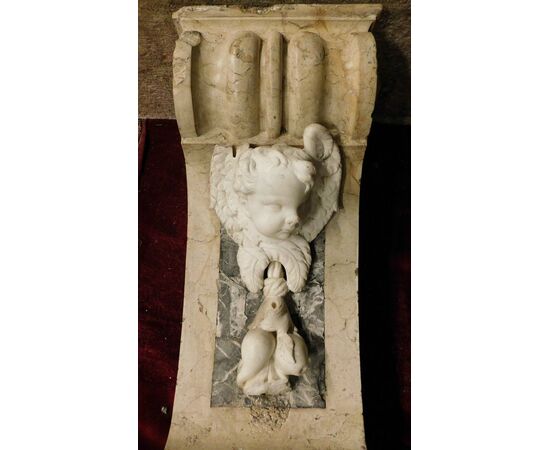 tav274 - Coppia di consolles in marmo, cm  L 104 x H 90 x P 43