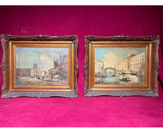 Coppia dipinti. “ Venezia “ sec . XIX’