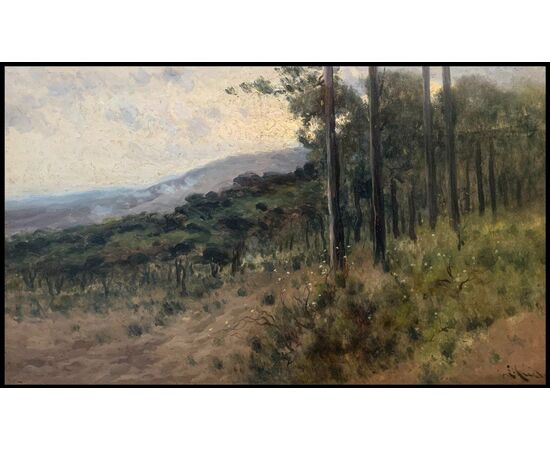Enrico Crecí I Alcober (1878-1935) - Magnifico paesaggio invernale