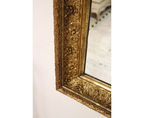 Specchiera antica epoca Art Nouveau legno dorato in foglia oro inizio XX secolo PREZZO TRATTABILE
